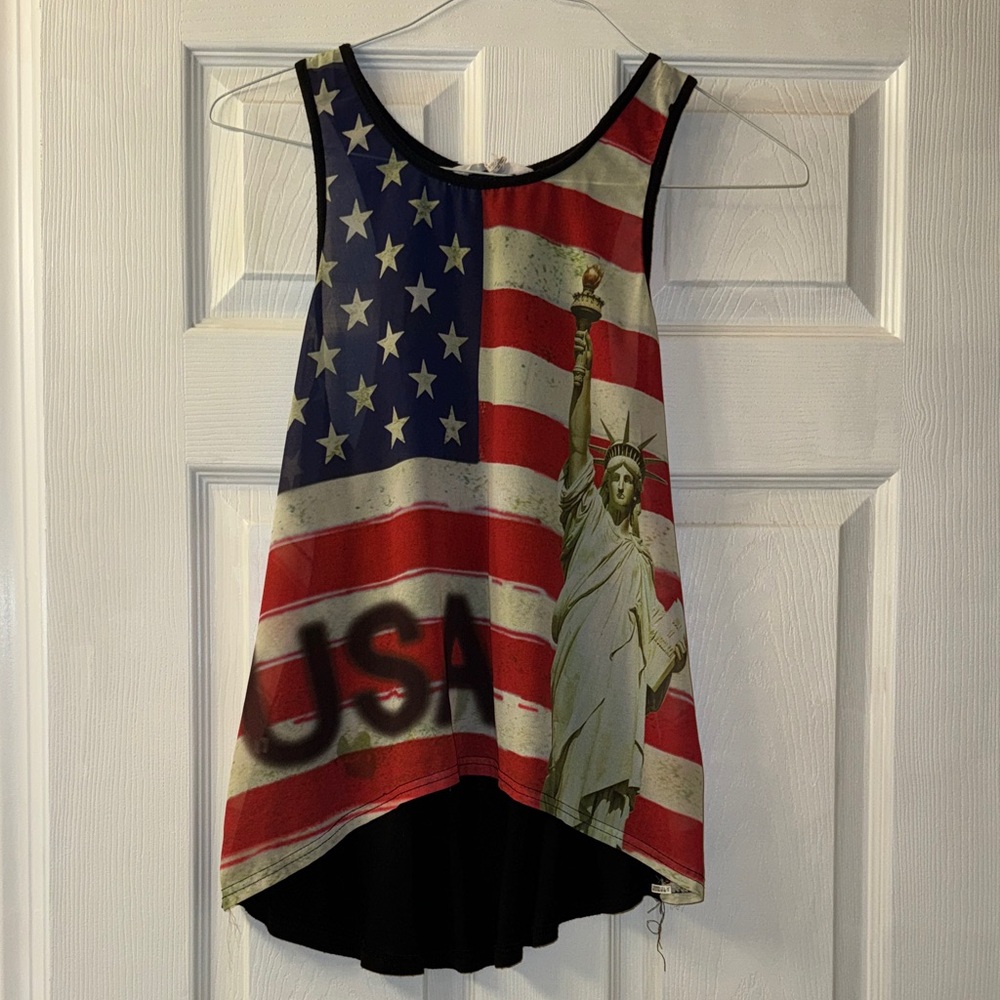 Patriotic USA Flag Tank Top